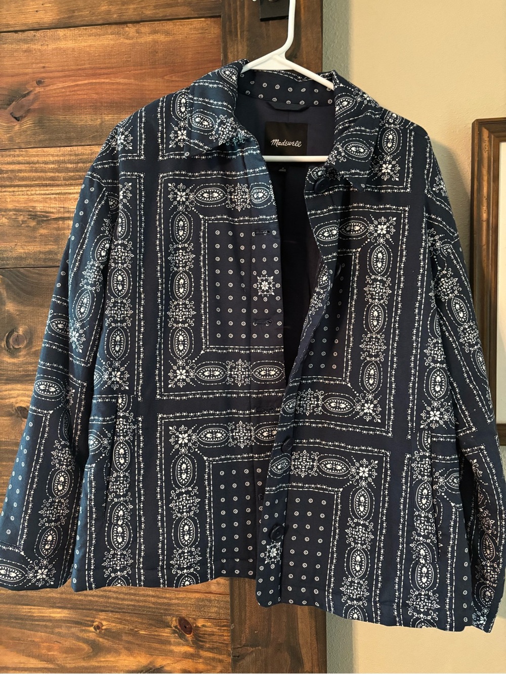 Madewell Padded Chore Jacket in Vintage Bandana size M - Picture 3 of 12
